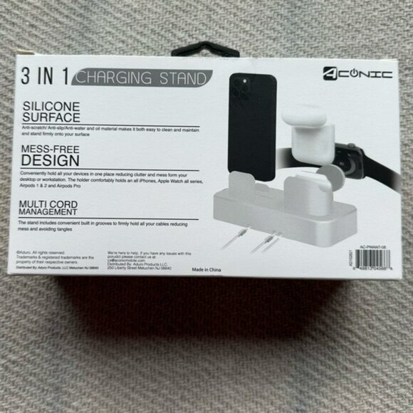 NEW 3 in 1 Charging Stand for Phone, Watch and AirPods NIB Gift - Picture 4 of 8